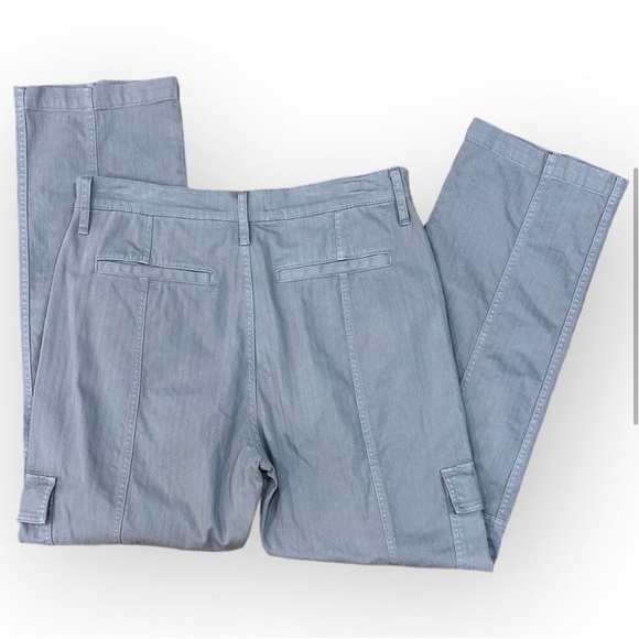 Madewell The Garment-Dyed '90s Straight Cargo High-Waisted Pants Gray Solstice - Picture 5 of 6